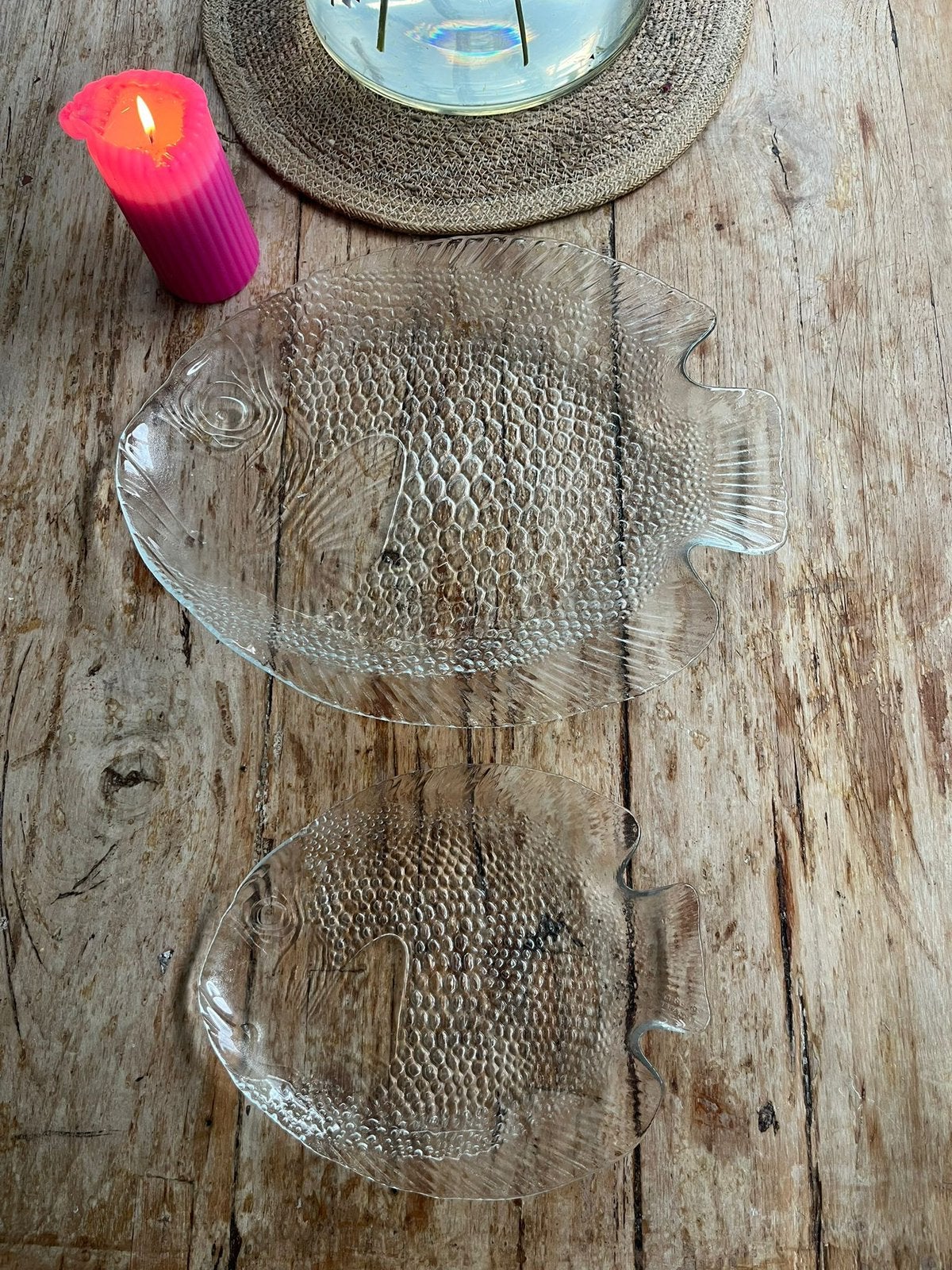 Prachtige Retro Vintage Arcoroc visschalen!, Ophalen, Zo goed als nieuw