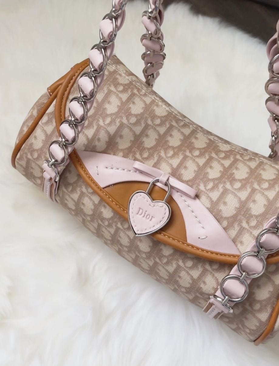 Dior Monogram Handtas Roze/Beige, Ophalen of Verzenden, Nieuw, Roze, Handtas