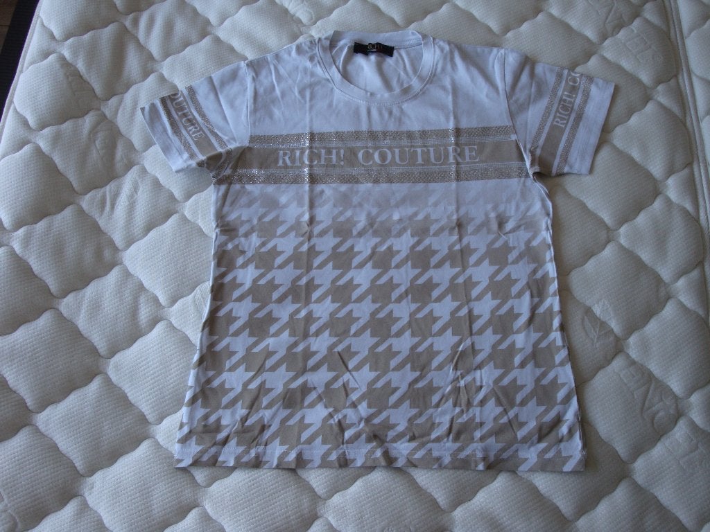 Wit RICH! shirt met print en glitter. Maat XL., Meerkleurig, Maat 46/48 (XL) of groter, Ophalen of Verzenden, Zo goed als nieuw