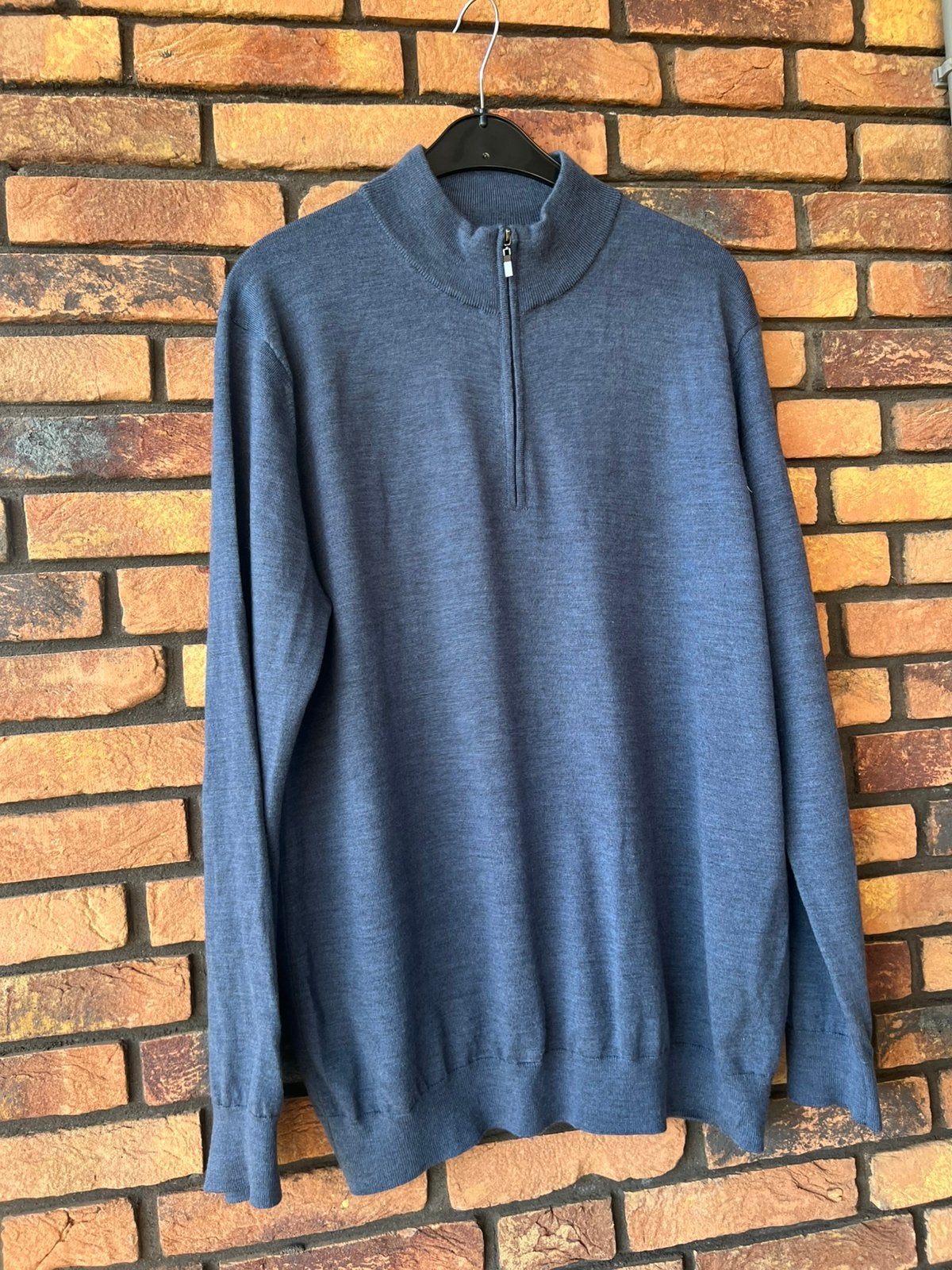 Prachtige dunne pullover met rits  Kleur blauw  Maat 2XL/XXL, Smit Mode, Nieuw, Overige maten, Verzenden