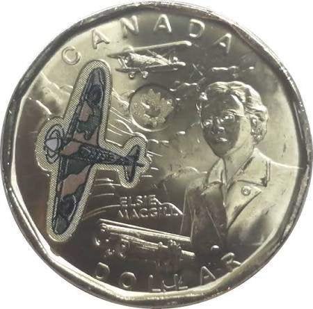 Canada - Color 1 dollar 2023 - Honouring Elsie MacGill - Cir, Verzenden, Noord-Amerika, Losse munt