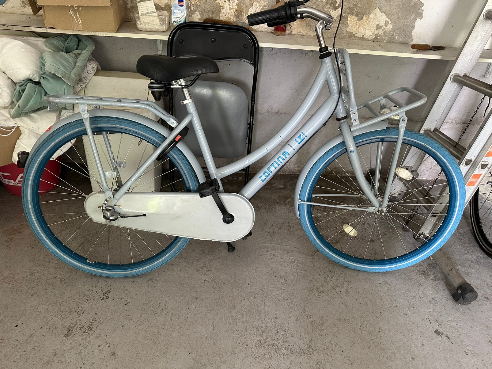 Cortina U4 26 inch blauw 3V, Fietsen en Brommers, Terugtraprem, Gebruikt, Aluminium, Ophalen of Verzenden