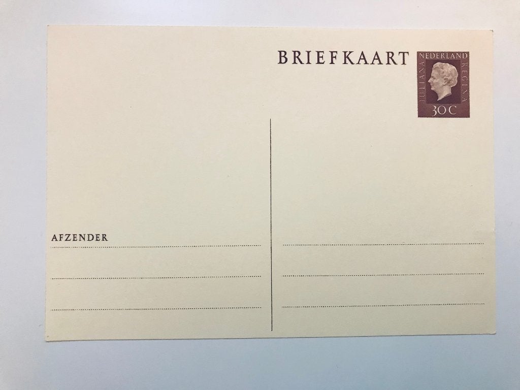 Set van 2 blanco briefkaarten met postzegelopdruk, Ophalen of Verzenden, Briefkaart