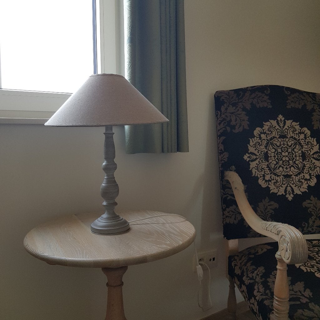 tafellamp landelijk, Ophalen of Verzenden, Zo goed als nieuw, Hout, Minder dan 50 cm
