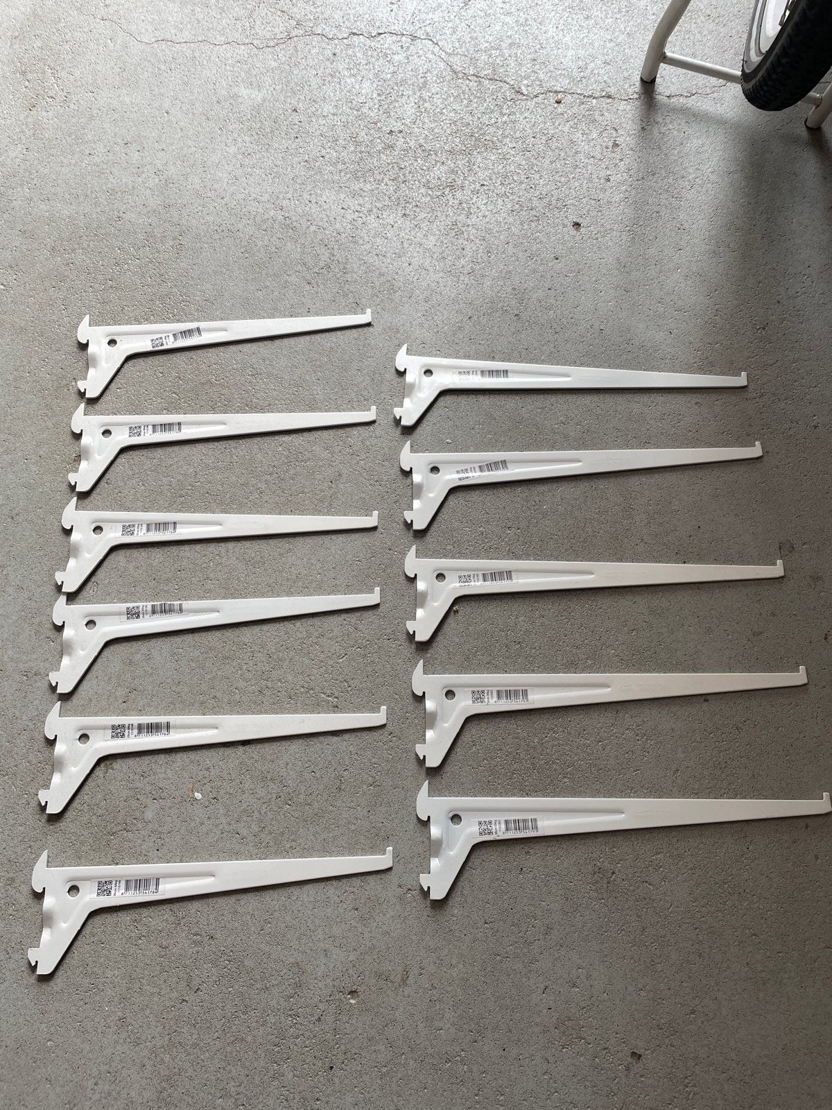 F-Systeem dragers enkel wit RAL9003 - 5x 30cm, 6x 25cm, Ophalen, Zo goed als nieuw
