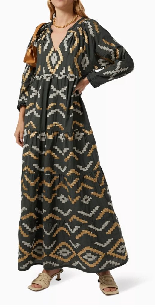 NIEUW Greek Archaic Kori lange jurk mt M incl verzenden, Kleding | Dames, Maat 38/40 (M), Nieuw, Greek Archaic Kori, Onder de knie