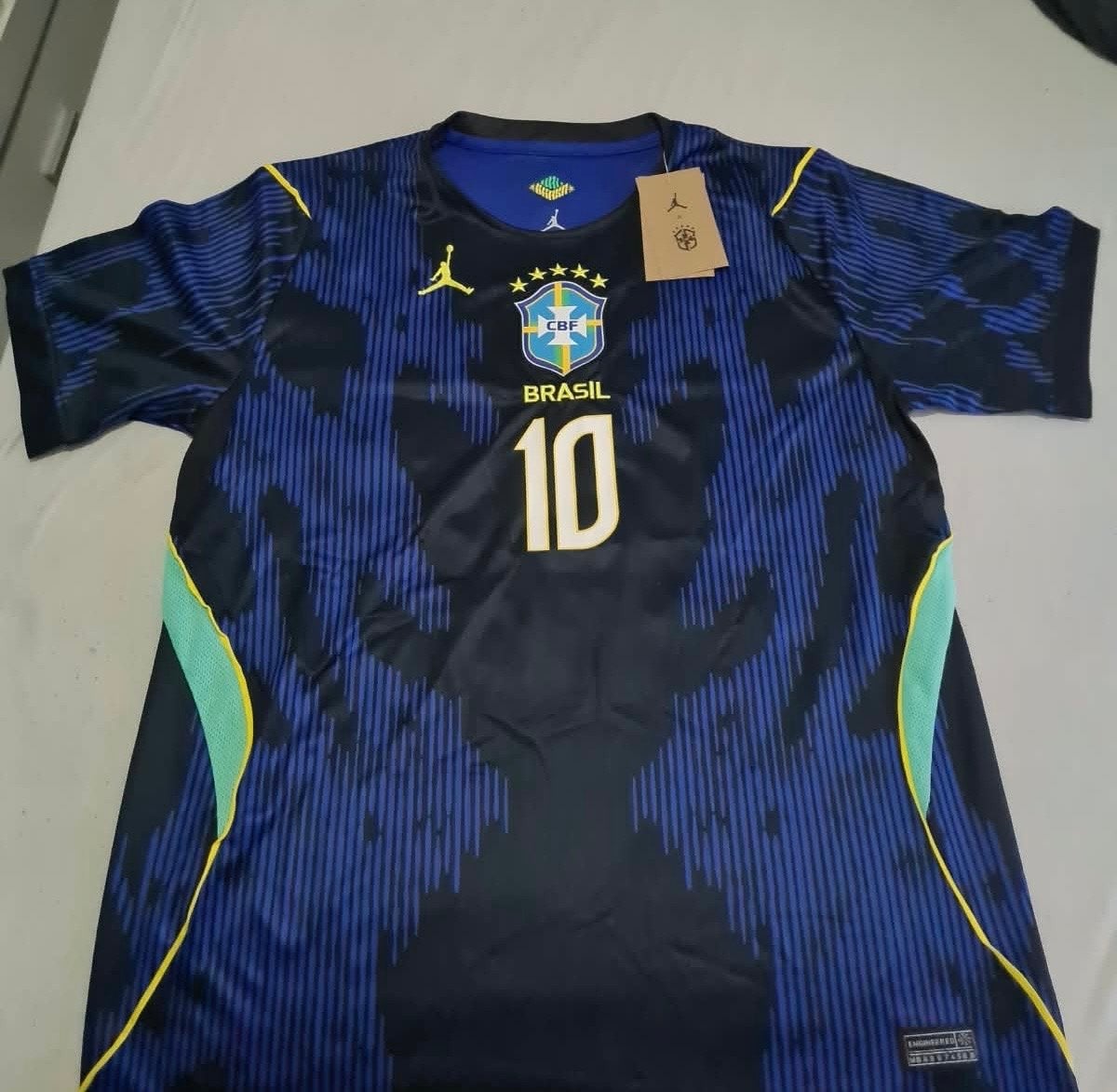 Neymar Jr Brazilië Thuisshirt - Maat XL, Blauw, Ophalen of Verzenden, Voetbal, Maat 56/58 (XL)