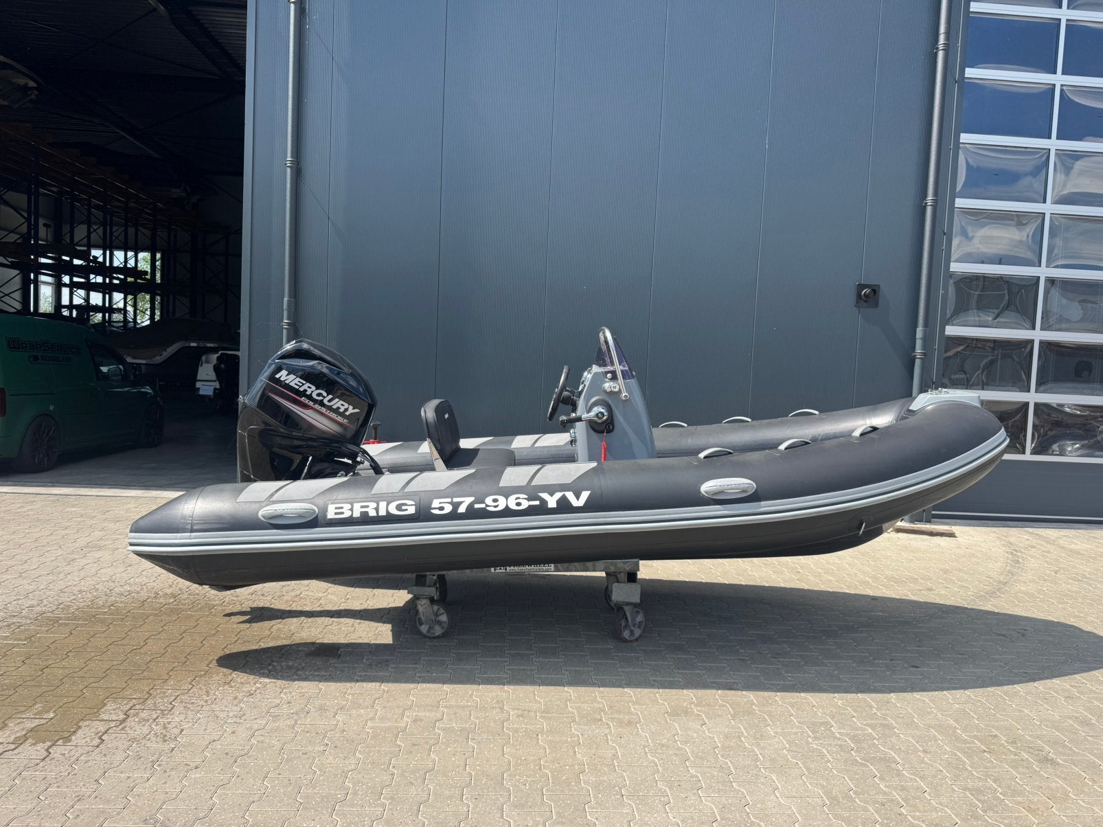 Brig Falcon 450 50PK Mercury 2018, Watersport en Boten, Gebruikt, Brig, Afdekzeil, 50 pk