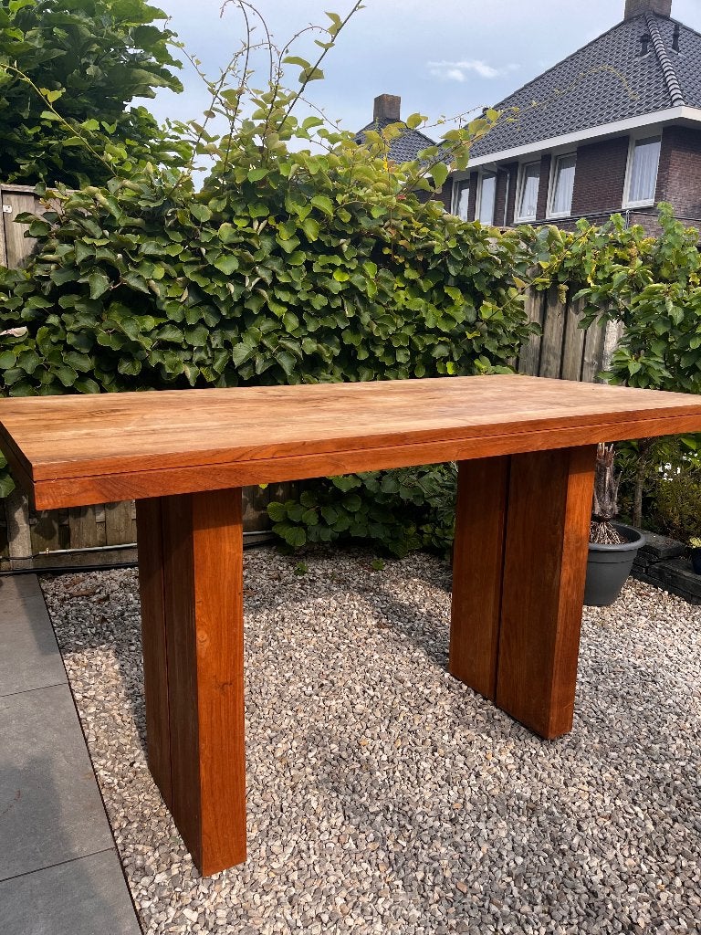 Bartafel teak, Ophalen, Gebruikt