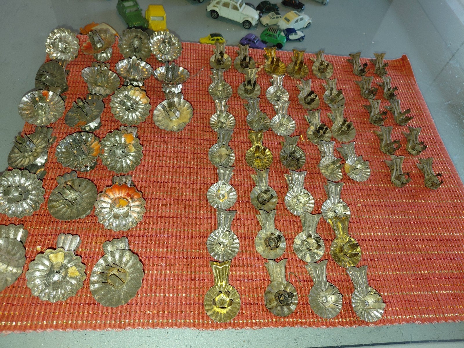 63 Vintage Kerstkaarsenhouders met Klem - Metaal, Antiek en Kunst, Ophalen of Verzenden, Overige materialen