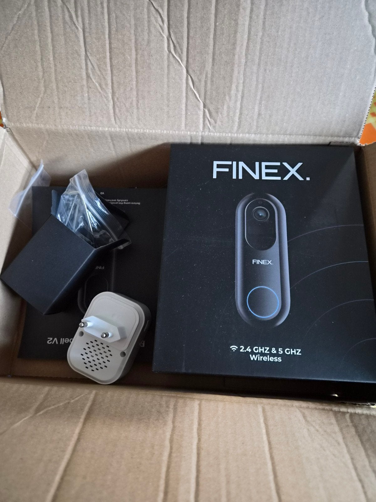 Finex Draadloze Deurbel met Camera - Nieuw in Doos, Huis en Inrichting, Ophalen of Verzenden, Bewegingsdetectiesensor, Nieuw, Draadloos