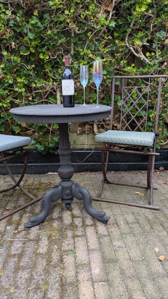 Bistrotafel of wijntafel hout, Ophalen, Gebruikt, 50 tot 100 cm, Tot twee personen