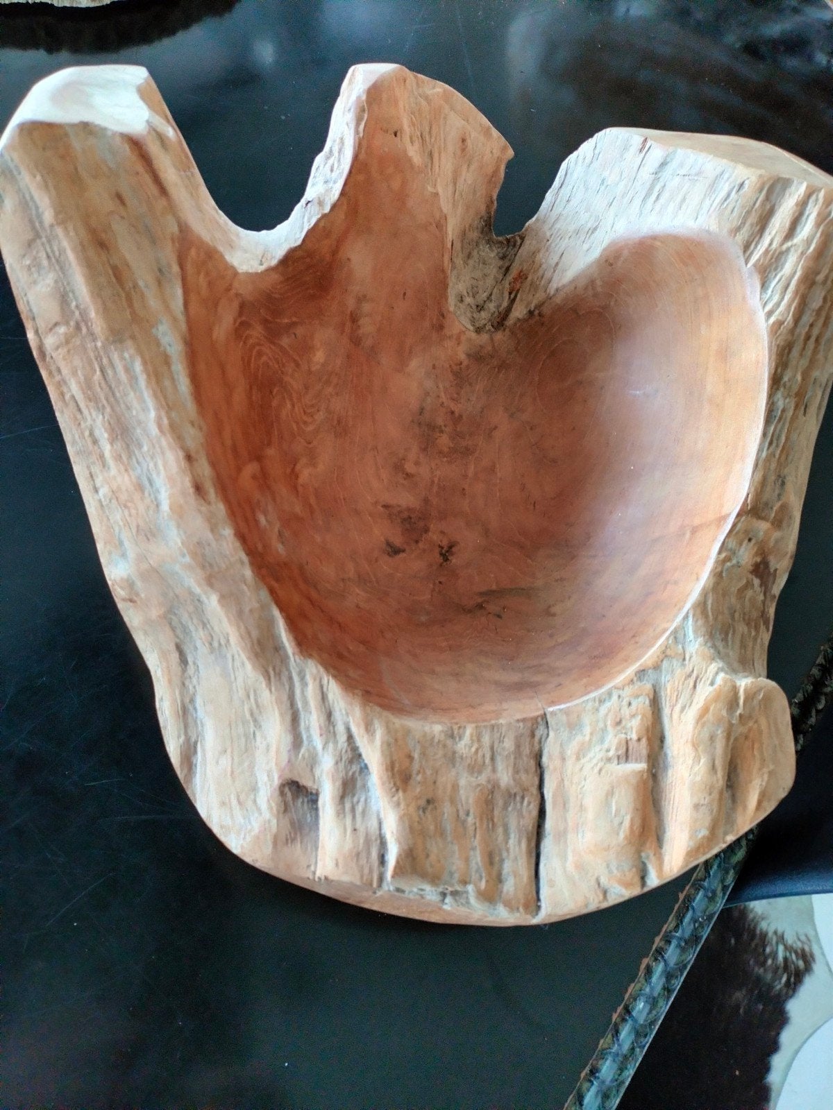 TEAKHOUTEN SCHAAL, Ophalen of Verzenden, Zo goed als nieuw, Rond, Hout