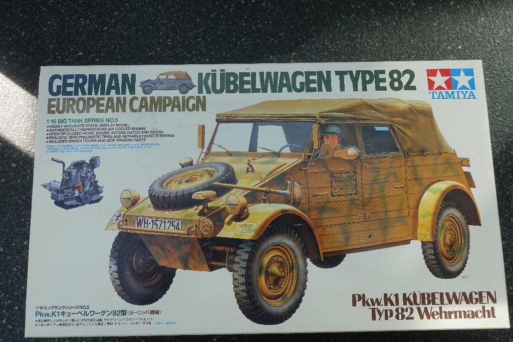 1/16 Tamiya Kübelwagen Type 82 European Campaign 36205, Auto, Groter dan 1:32, Nieuw, Ophalen of Verzenden