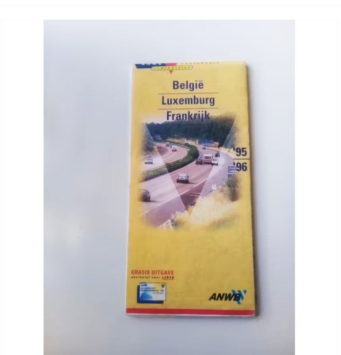 ANWB routekaart belgie-luxemburg/Frankrijk *1995/1996*, ANWB, Frankrijk, Ophalen of Verzenden, 1800 tot 2000