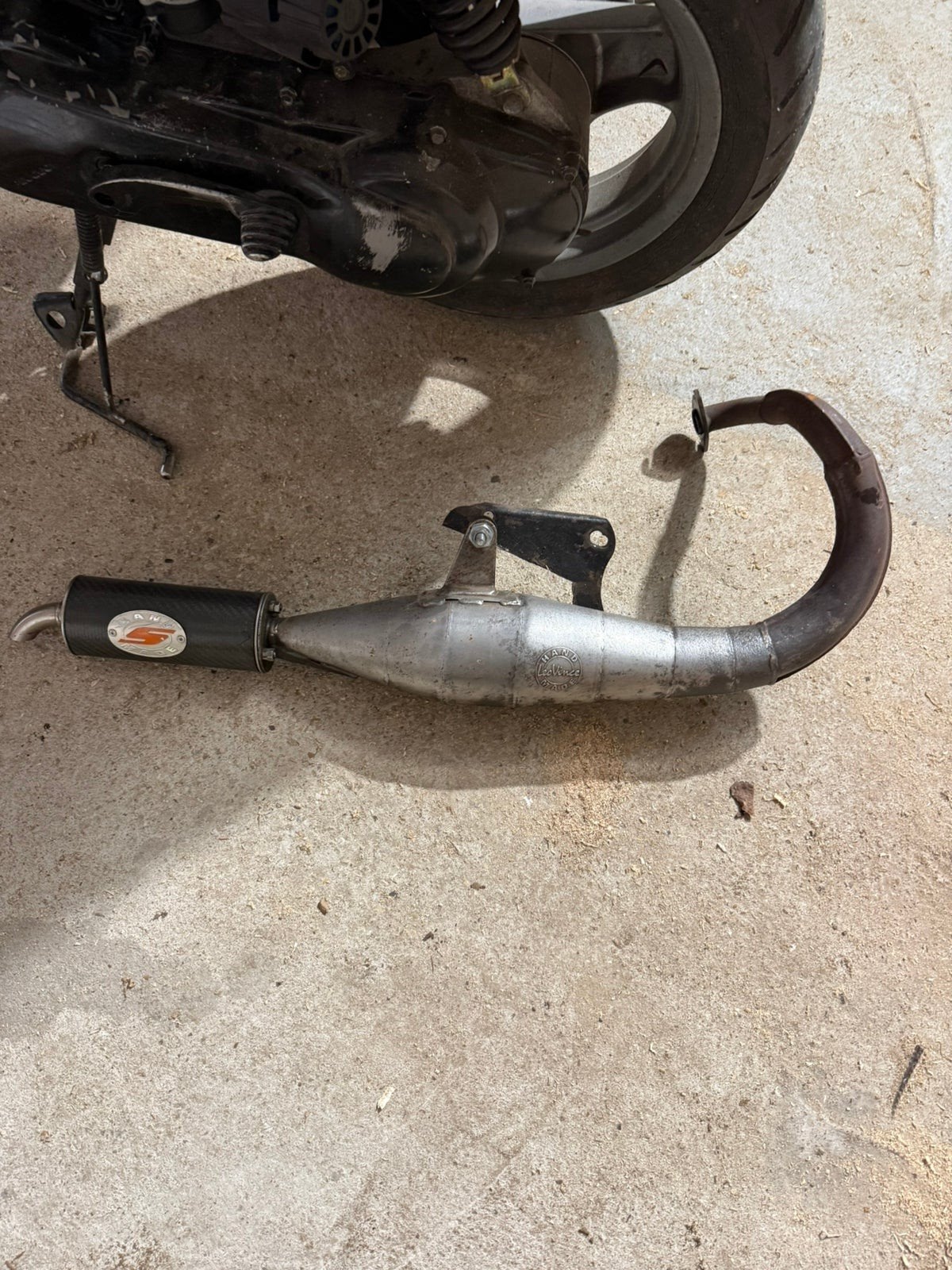 Peugeot Verticaal Uitlaat Leovince handmade ZELDZAAM, Ophalen of Verzenden, Gebruikt, Leovince
