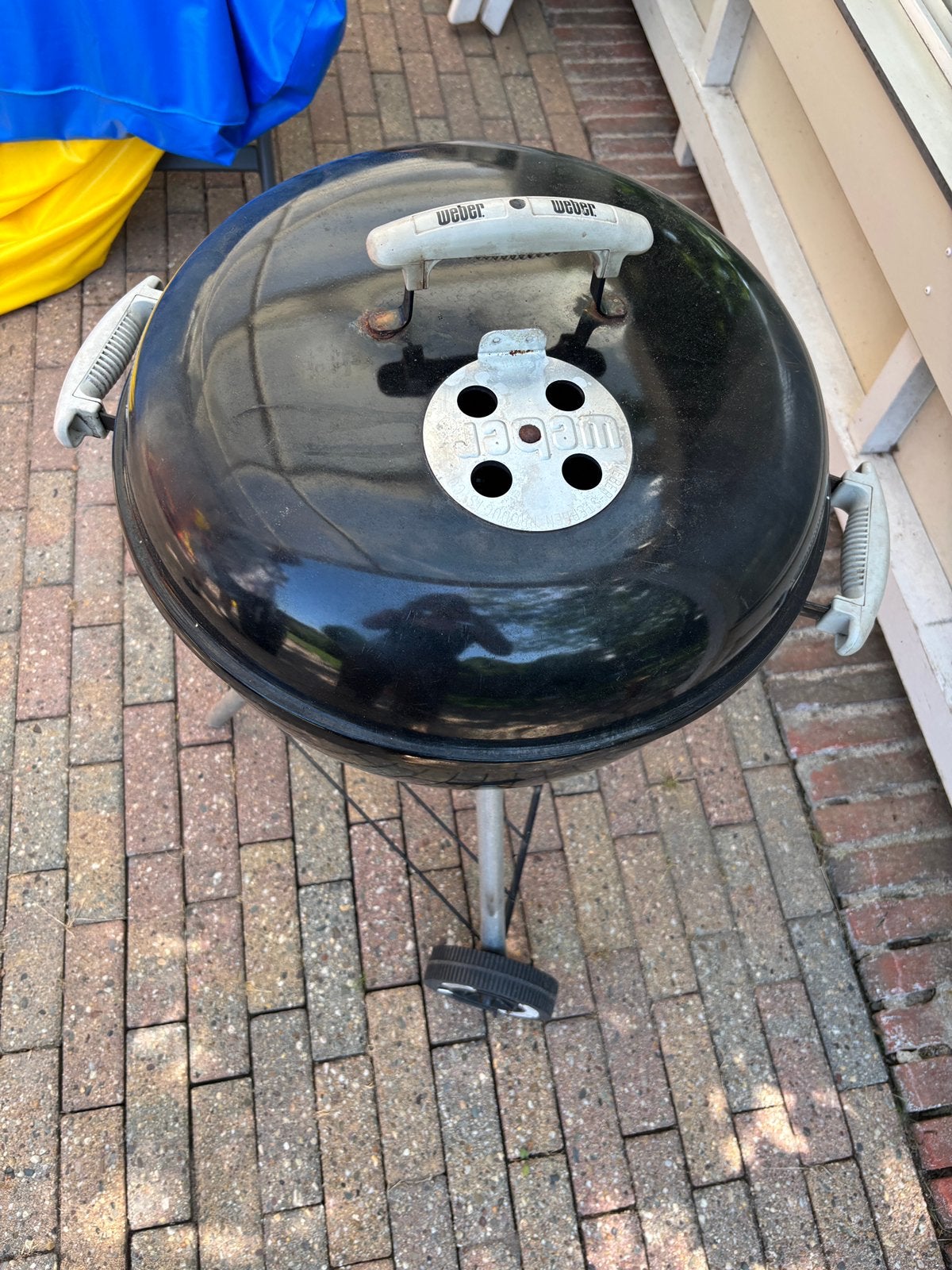 Weber Original Kettle, Tuin en Terras, Houtskoolbarbecues, Ophalen, Gebruikt, Met accessoires