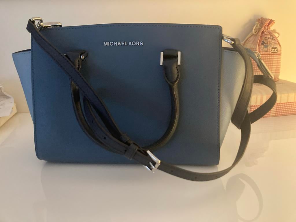Michael Kors Tas Tri-Color Nieuw, Sieraden, Tassen en Uiterlijk, Tassen | Damestassen, Ophalen of Verzenden, Nieuw, Blauw, Handtas