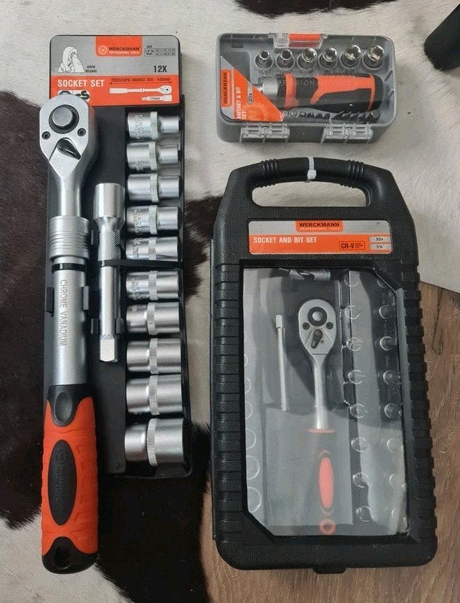 Werckmann Doppendoos en Bitset - 3 set diverse maten, Ophalen of Verzenden, Nieuw