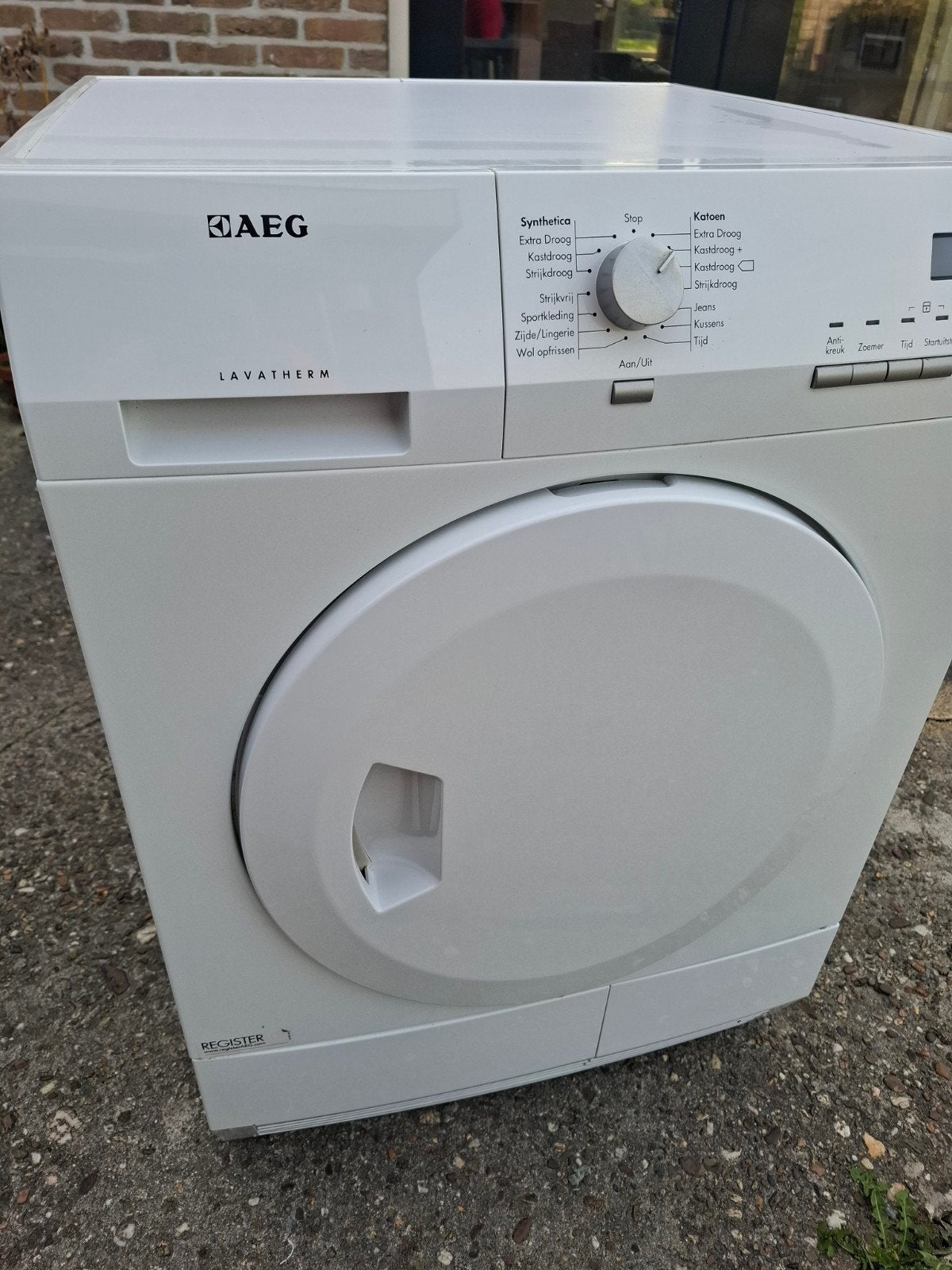 AEG Lavatherm T65370NAH warmtepompdroger - Werkt nog goed, Witgoed en Apparatuur, Ophalen, 6 tot 8 kg, Gebruikt, 85 tot 90 cm