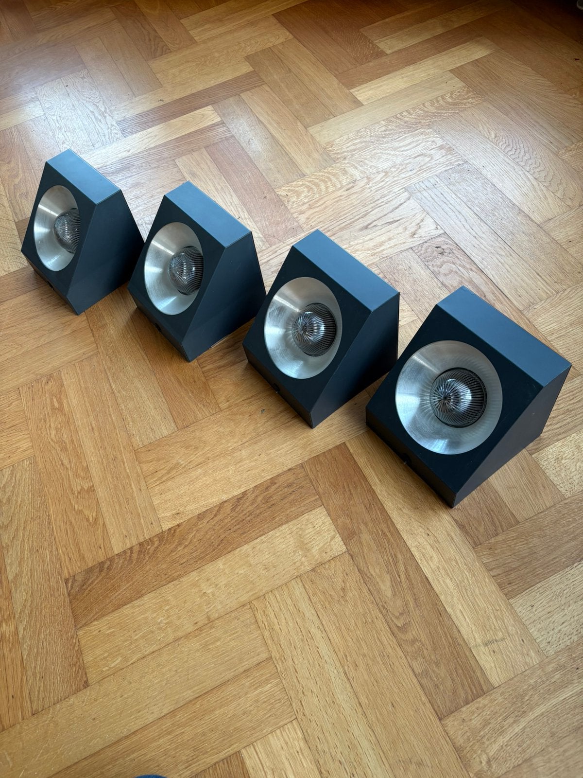 Vintage wandlampen (design Raak Amsterdam), Huis en Inrichting, Lampen | Wandlampen, Gebruikt, Grijs, Glas, E27 (groot)