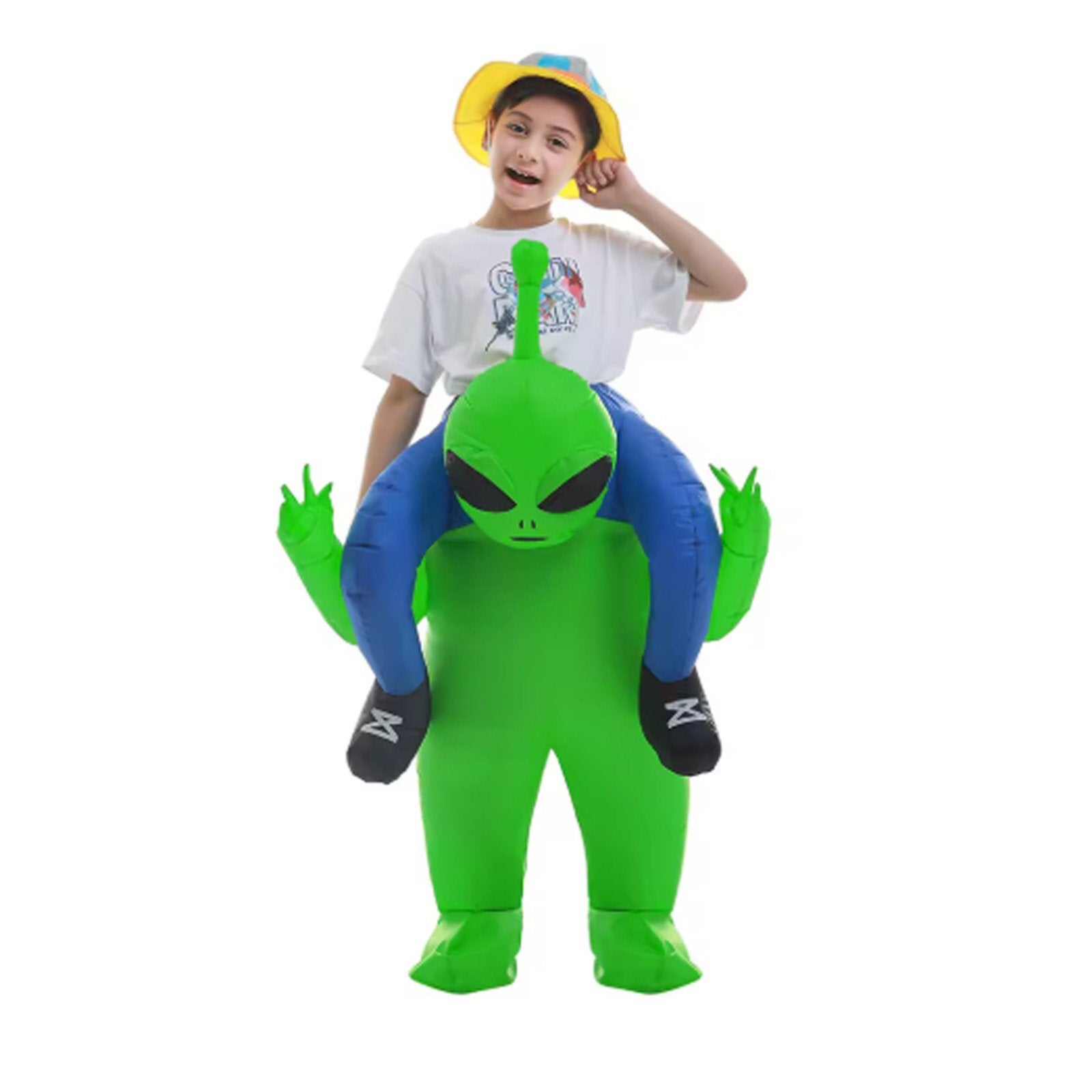 Opblaasbaar kinder feestpak “Alien” (NIEUW), Ophalen of Verzenden, Nieuw, Jongen of Meisje