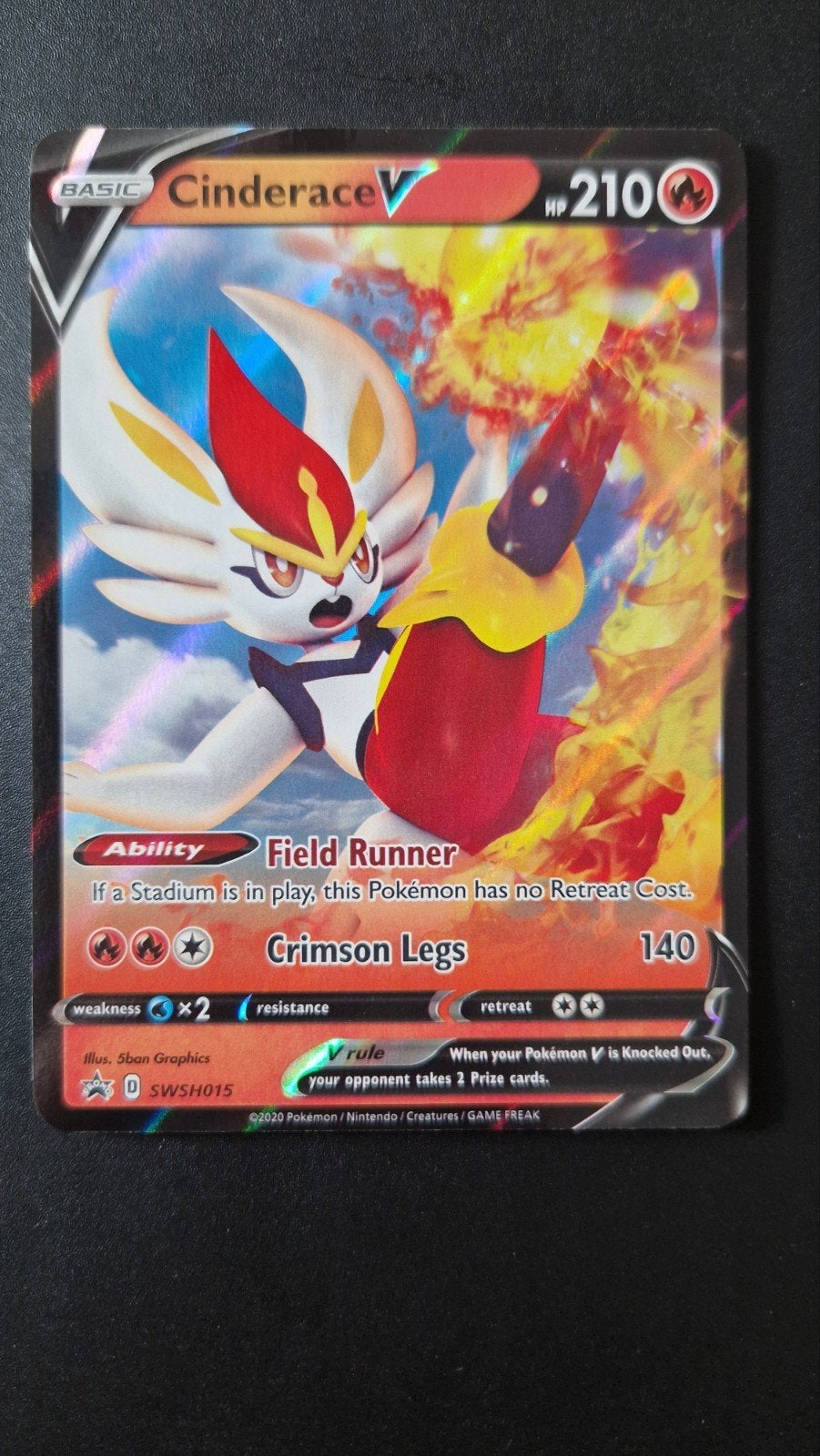 Cinderace V swsh015 Promokaart Pokemon, Ophalen of Verzenden, Nieuw, Losse kaart