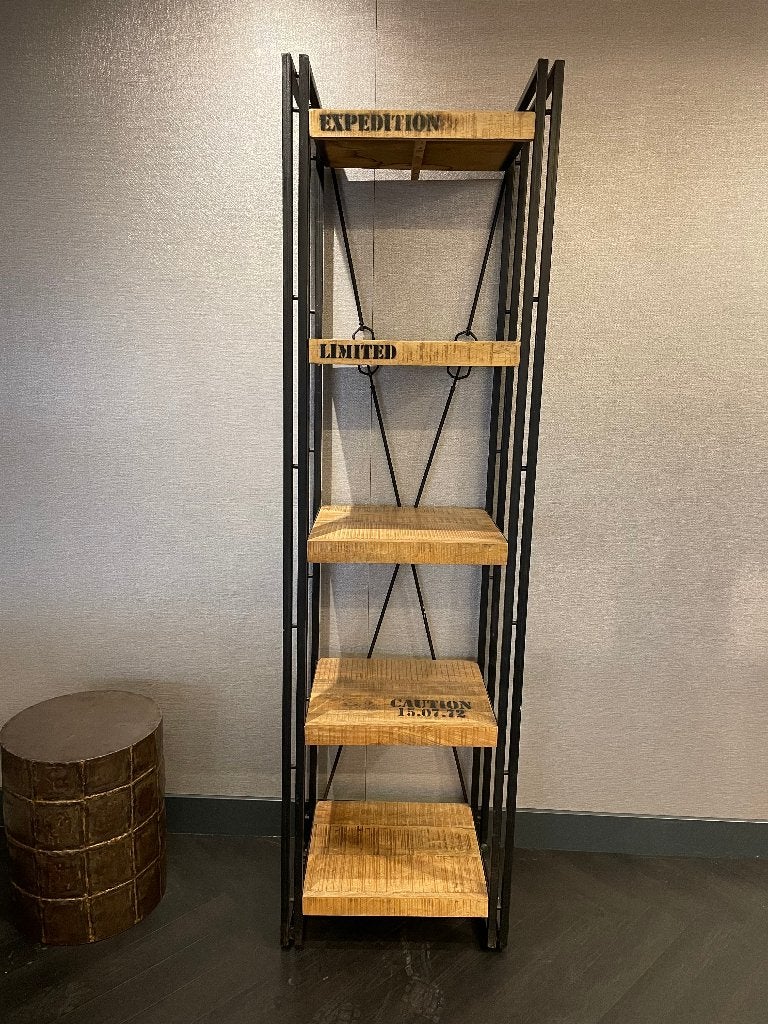 Industriële houten kasten met metalen frame, Ophalen of Verzenden, Zo goed als nieuw, Minder dan 150 cm, Minder dan 100 cm