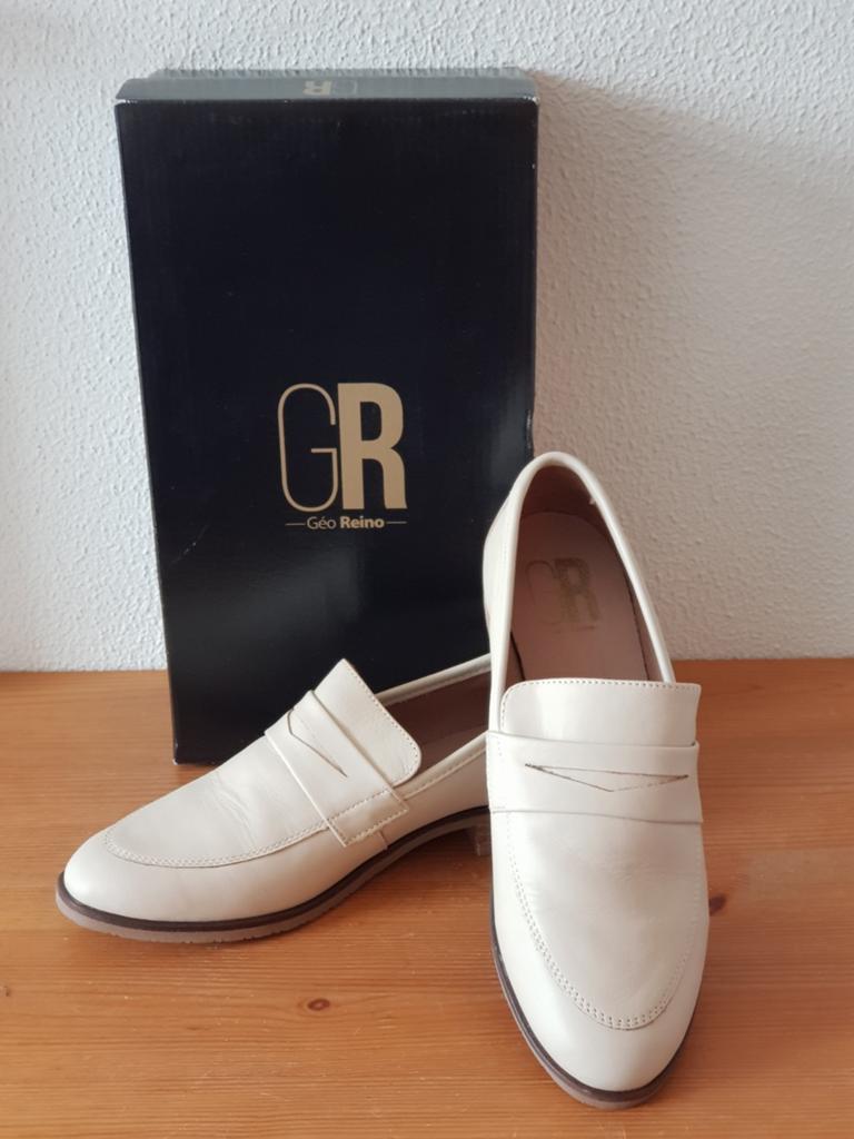 Geo Reino mat leren beige instappers maat 37 NIEUW, Nieuw, Ophalen of Verzenden, Geo Reino, Instappers