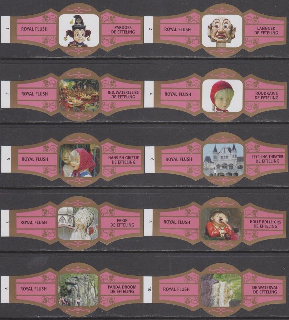 Sigarenbanden van De Efteling, Royal Flush 1-10 rose-goud, Ophalen of Verzenden, Nieuw, Sigarenbandjes