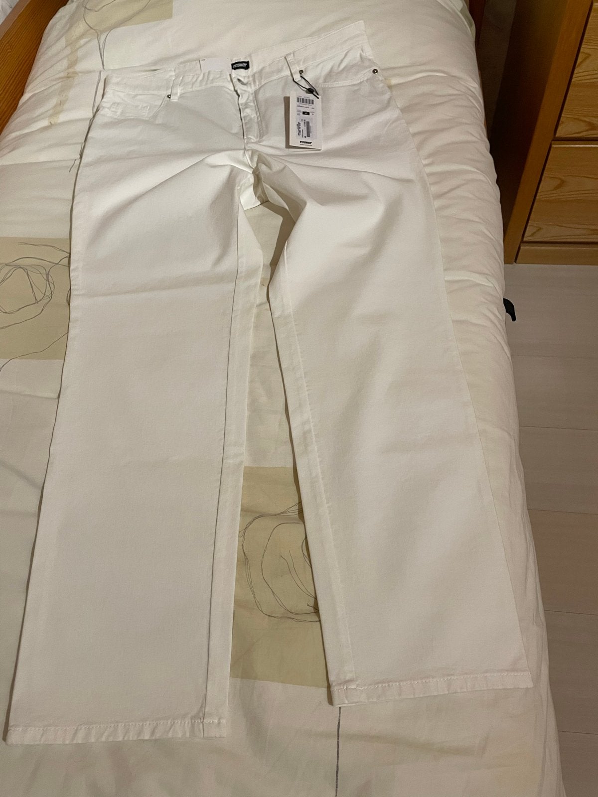 Witte Rosner Audrey jeansbroek, maat 48, nieuw met kaartje, Ophalen of Verzenden, Nieuw, Wit, Overige jeansmaten