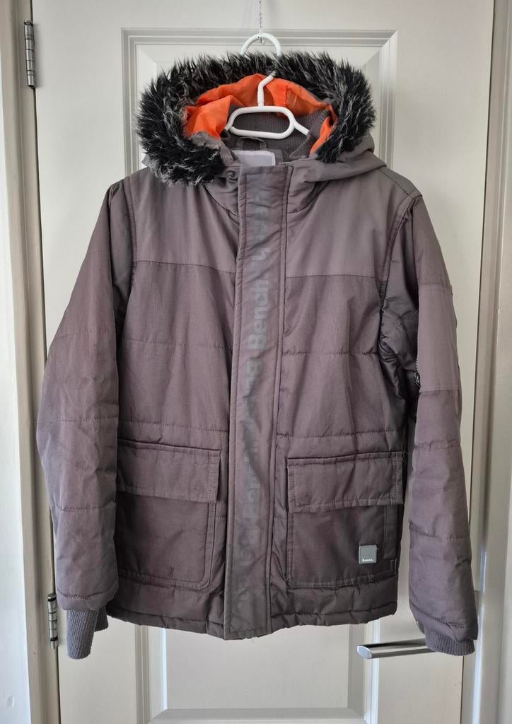 Bench jas winterjas winter khaki grijs 152 capuchon warm, Ophalen of Verzenden, Zo goed als nieuw, Jongen