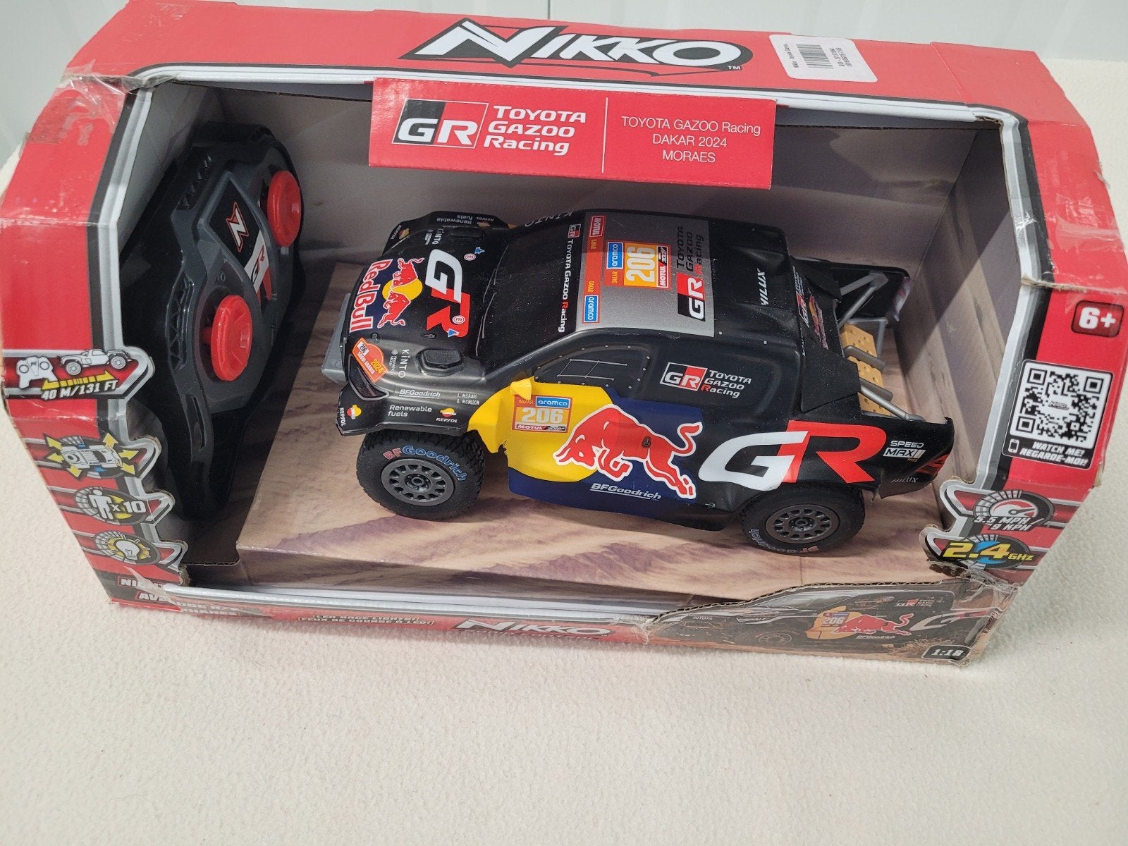 Nikko RC Toyota Gazoo Racing Dakar 2024 Moraes, Elektro, Auto offroad, Nieuw, Ophalen of Verzenden