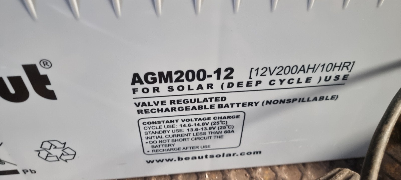 accu AGM voor  zonnepaneel  12v 200ah, Gebruikt