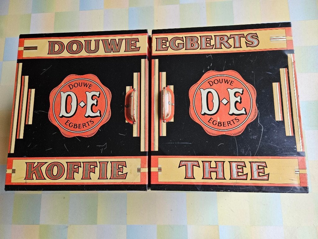 Douwe Egberts koffieblik Theeblik Winkelblik Voorraadblik, Verzamelen, Ophalen of Verzenden, Gebruikt, Overige, Douwe Egberts