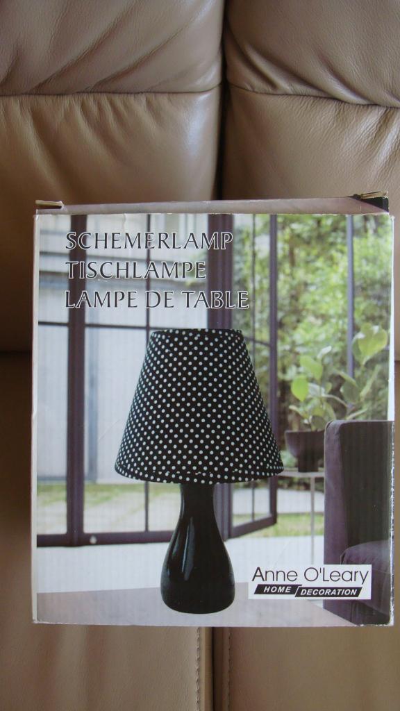 2 leuke NIEUWE lampjes zwart met stippen, Huis en Inrichting, Ophalen of Verzenden, Nieuw, Minder dan 50 cm