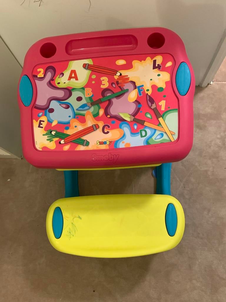 Smoby Tekentafel / Bureau voor Kinderen, Ophalen, Zo goed als nieuw
