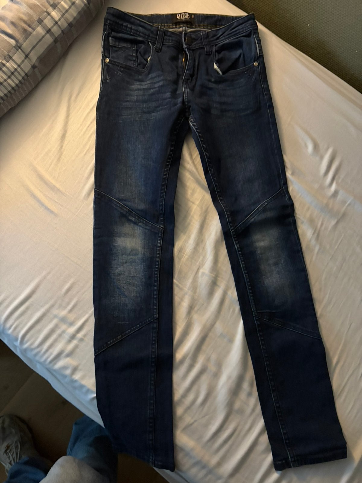 Mitch spijkerbroek 152 donkerblauw, Ophalen of Verzenden, Zo goed als nieuw, Blauw, Overige jeansmaten
