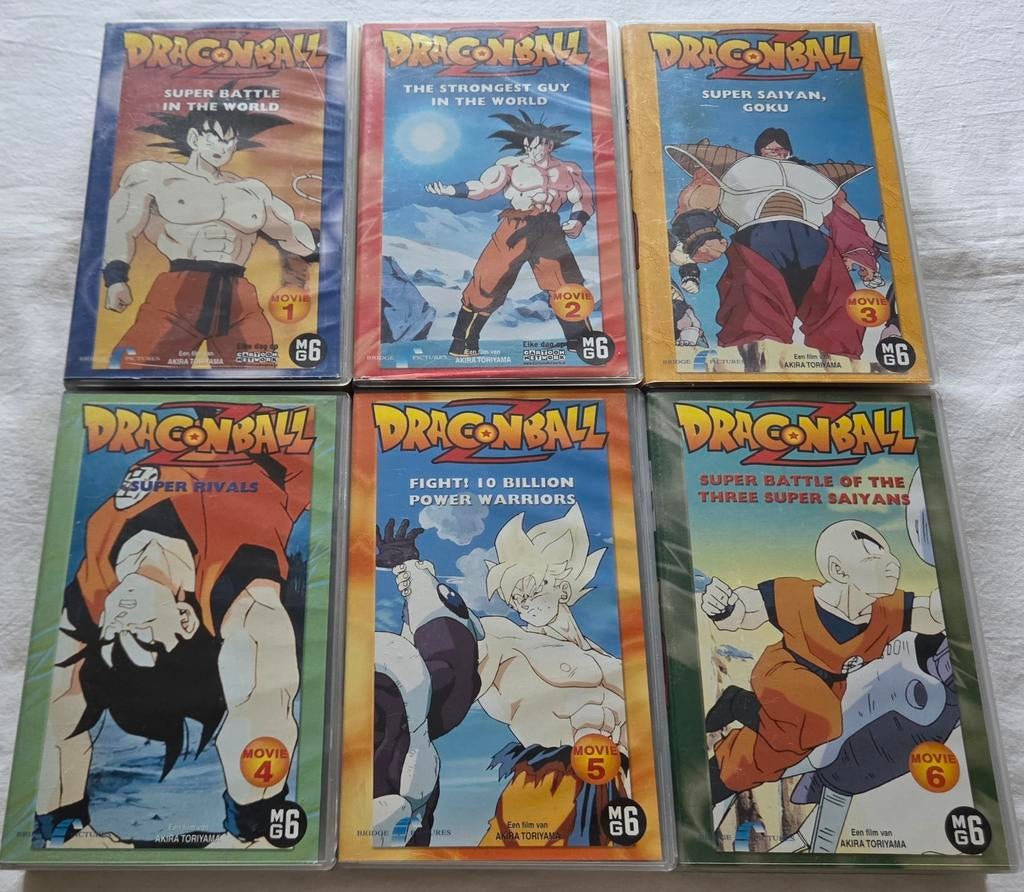 Dragonball Z Movie 1,2,3,4,5 & 6 VHS Cartoon/Anime, Cd's en Dvd's, Alle leeftijden, Ophalen of Verzenden, Gebruikt, Actie en Avontuur