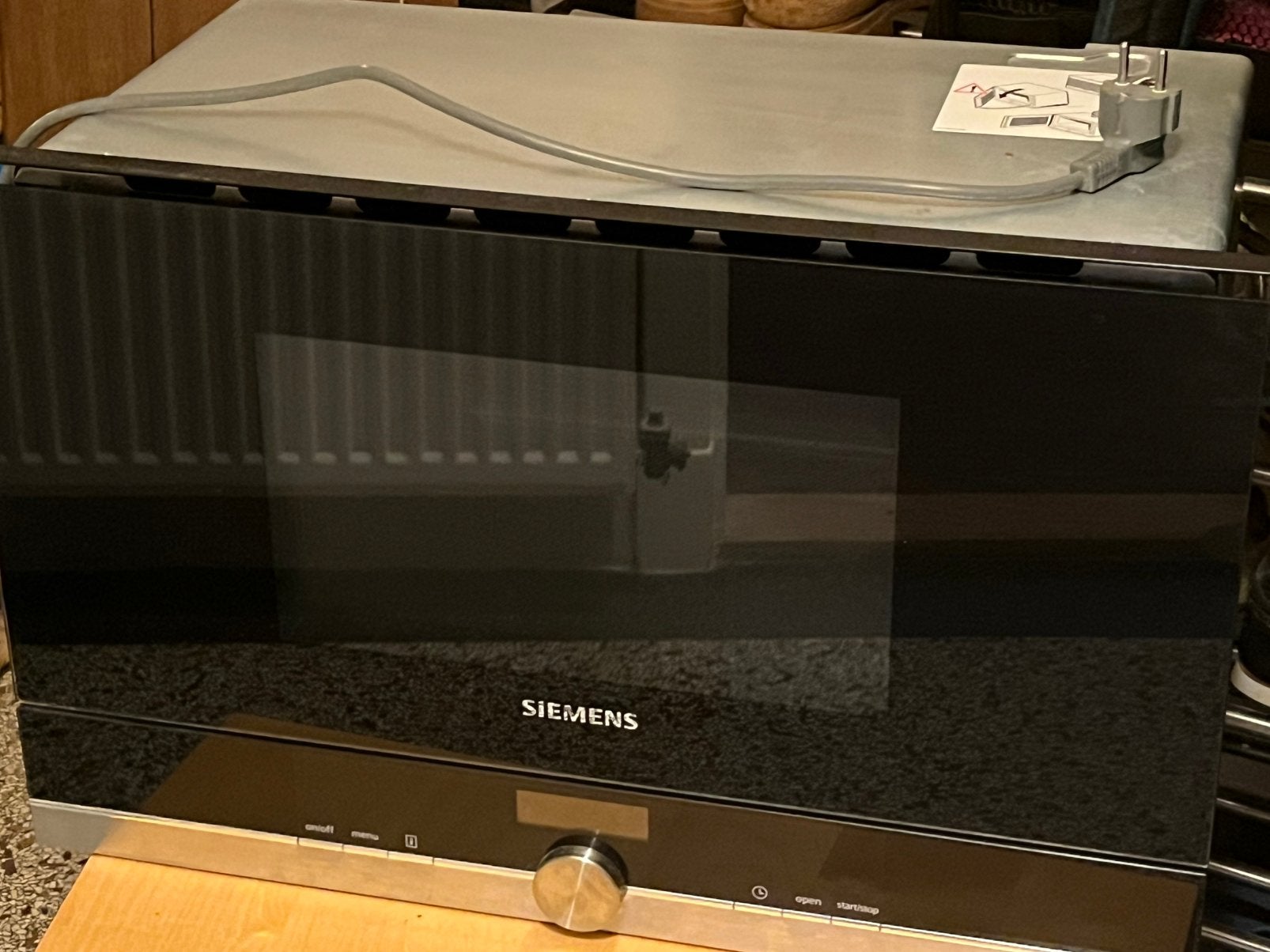 Siemens inbouw magnetron, type BF634LGS1, Witgoed en Apparatuur, Ophalen, Gebruikt, 60 cm of meer, Magnetron