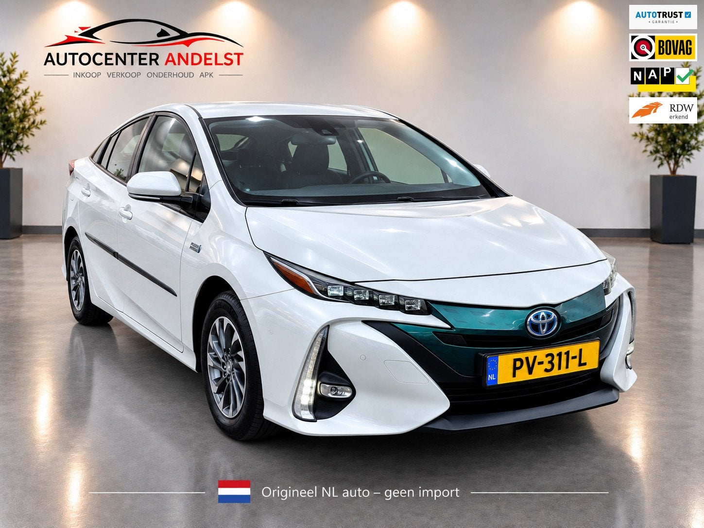 Toyota Prius 1.8 Plug-in Business Plus Aut, Acc, Cam, Keyles, Gebruikt, 4 cilinders, 1505 kg, Wit