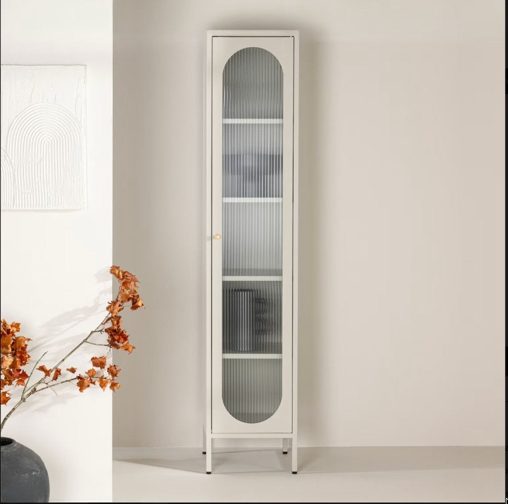 Nohr Vitrinekast Tilla 180 x 37cm, Ophalen, Minder dan 50 cm, Met deur(en), Nieuw