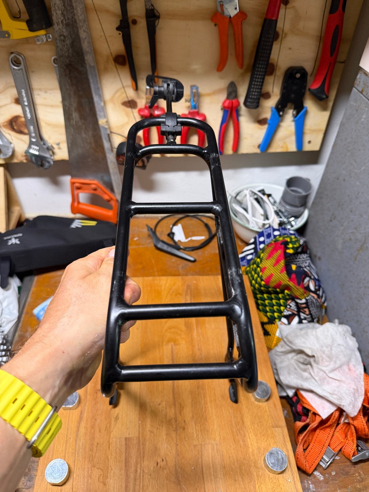 Ortlieb Quick Rack met bijbehorende Thru Axle ZGAN, Fietsen en Brommers, Ophalen of Verzenden, Zo goed als nieuw