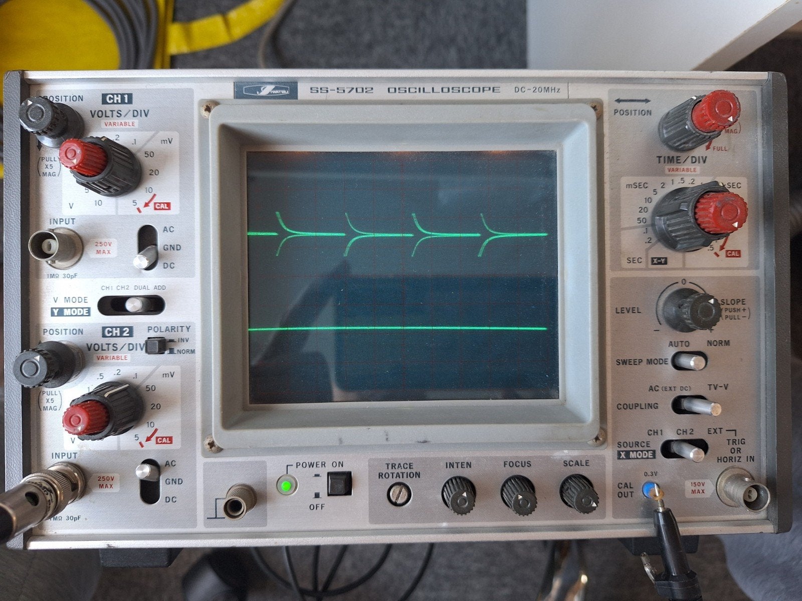 Oscilloscope, Ophalen, Gebruikt
