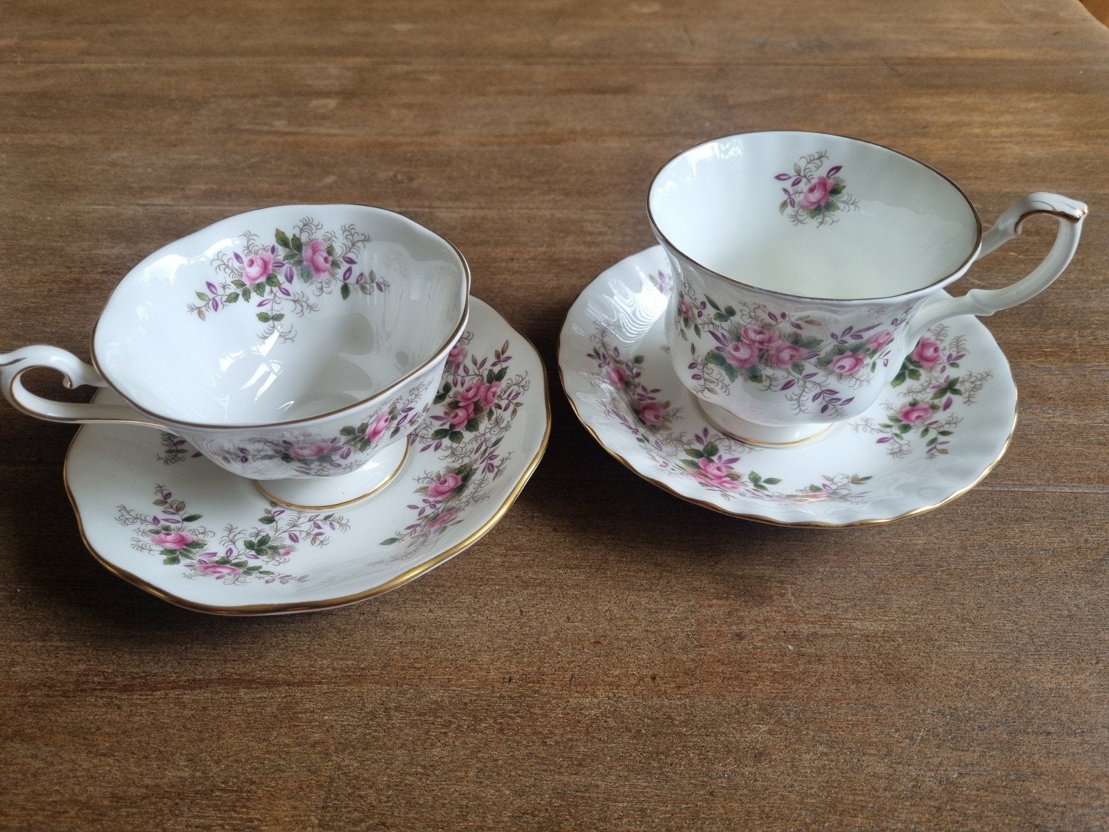 Royal Albert Lavender Rose kop en schotel set (2 stuks), Ophalen of Verzenden