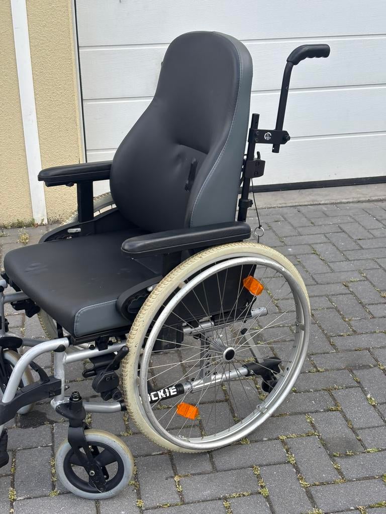 Luxe Quicki Rolstoel voorgevormde rugzitting, Diversen, Rolstoelen, Gebruikt, Handbewogen rolstoel, Inklapbaar, Ophalen of Verzenden