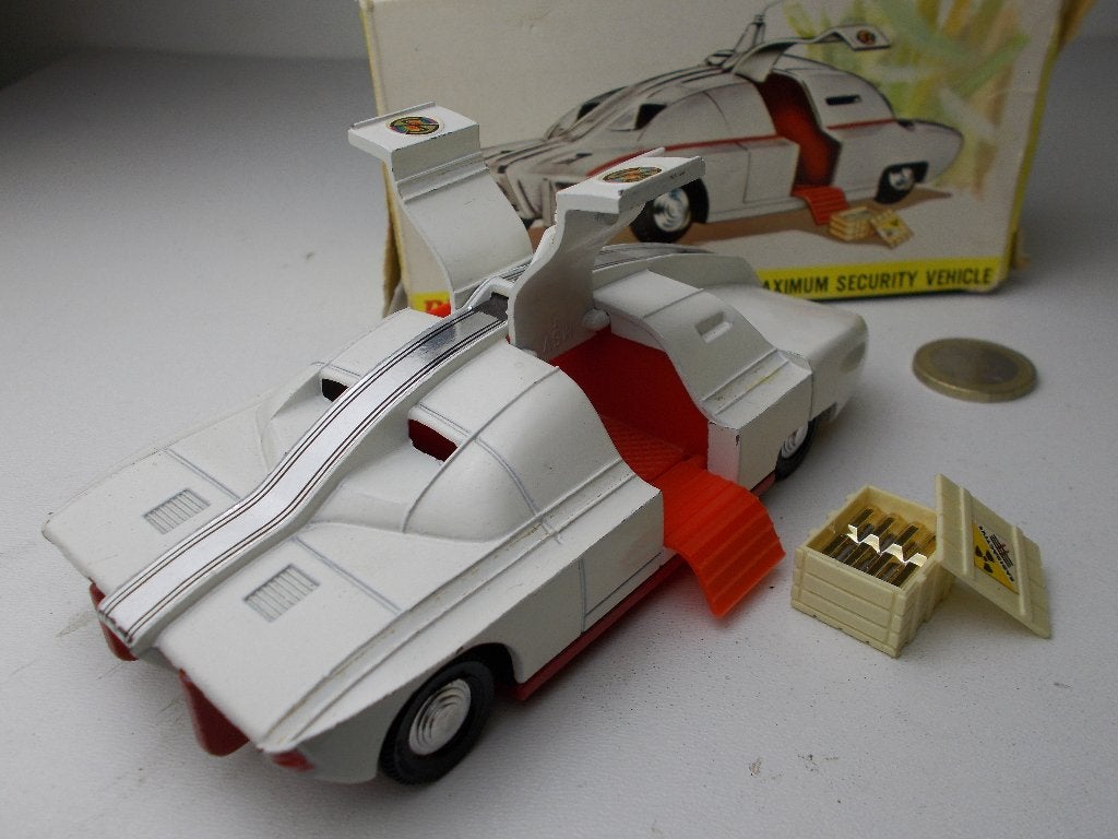 1968 Dinky Toys 105 MAXIMUM SECURITY VEHICLE +ORIGINELE DOOS, Ophalen of Verzenden, Zo goed als nieuw, Auto, Dinky Toys