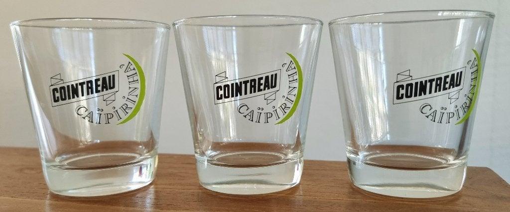 Cointreau Caïpirinha glas 3x - collectors item - IZGST, Ophalen of Verzenden, Zo goed als nieuw, Overige typen