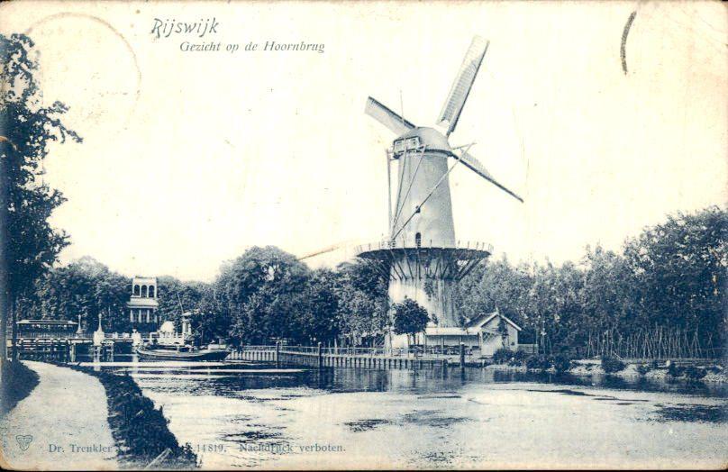 Rijswijk - Gezicht op de Hoornbrug, Ophalen of Verzenden, Voor 1920, Gelopen, Zuid-Holland