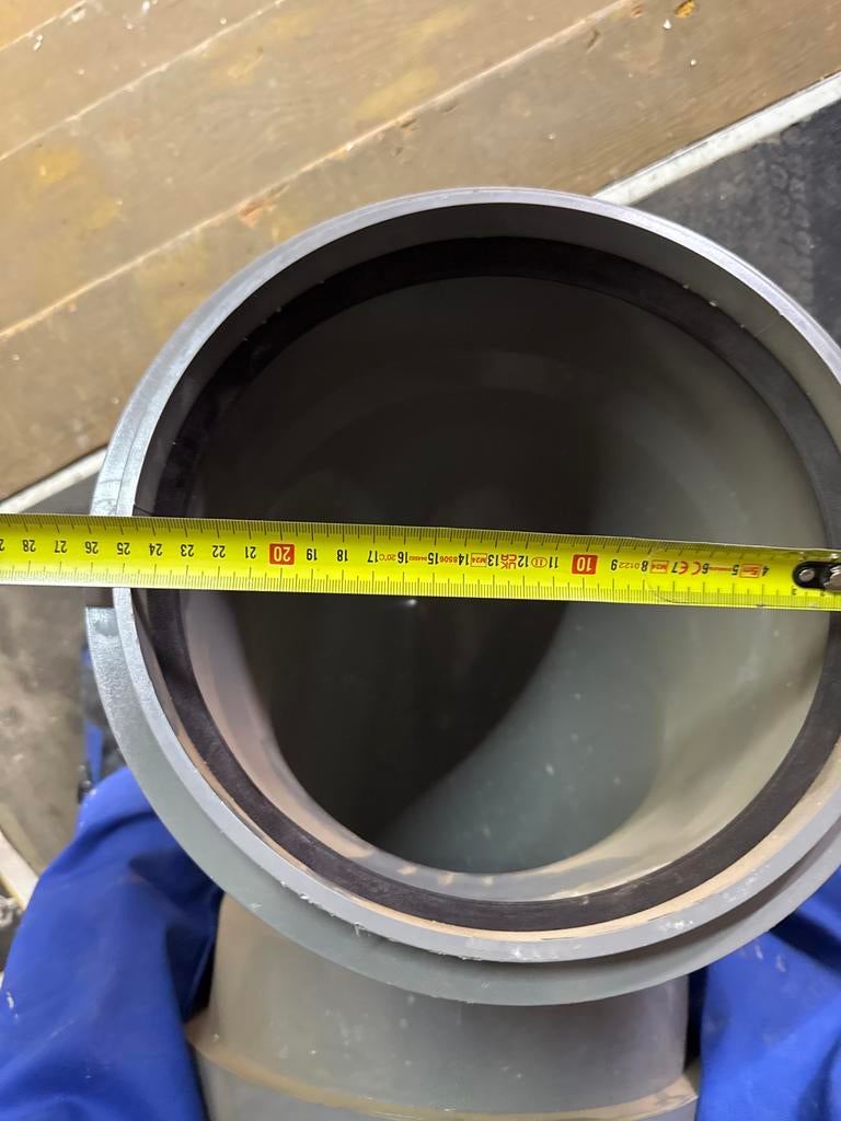 PVC Bocht 250mm - Afvoer, Bochten, Gebruikt, Pvc, Ophalen of Verzenden